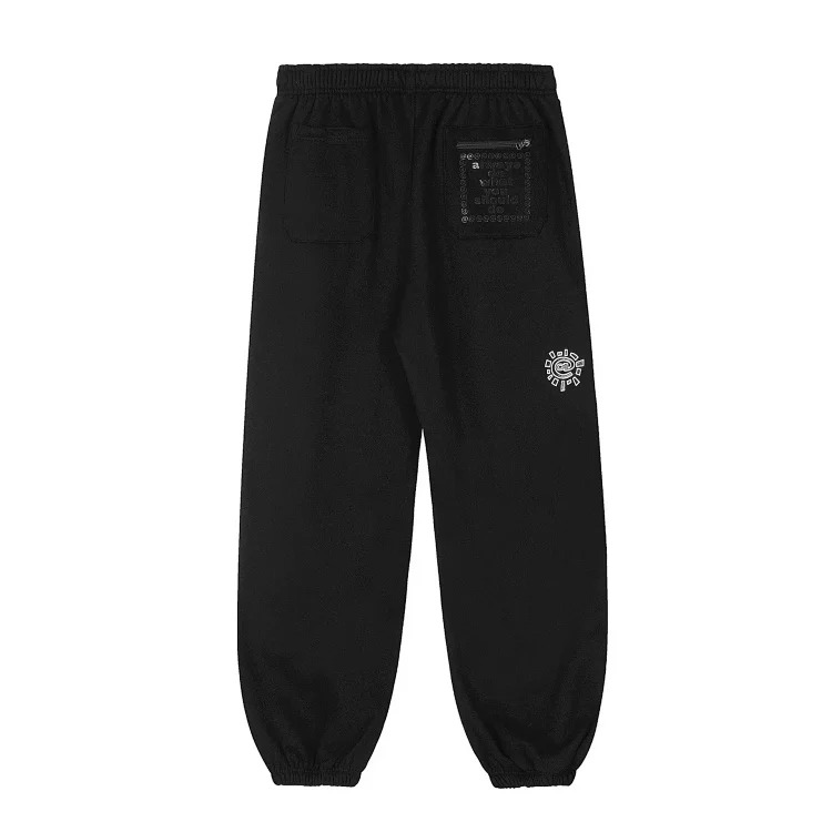 Sun roll plus velvet sweatpants hip-hop American retro high street loose casual sweatshirt-CY