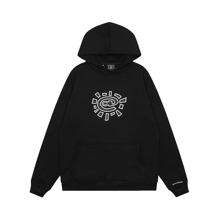 Sun roll plus velvet sweatpants hip-hop American retro high street loose casual sweatshirt-CY