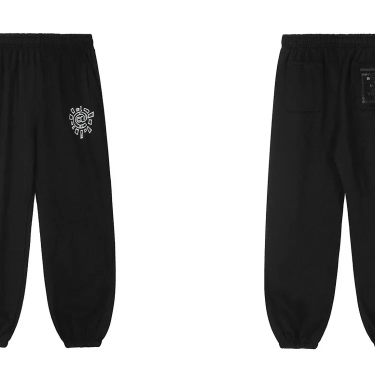 Sun roll plus velvet sweatpants hip-hop American retro high street loose casual sweatshirt-CY