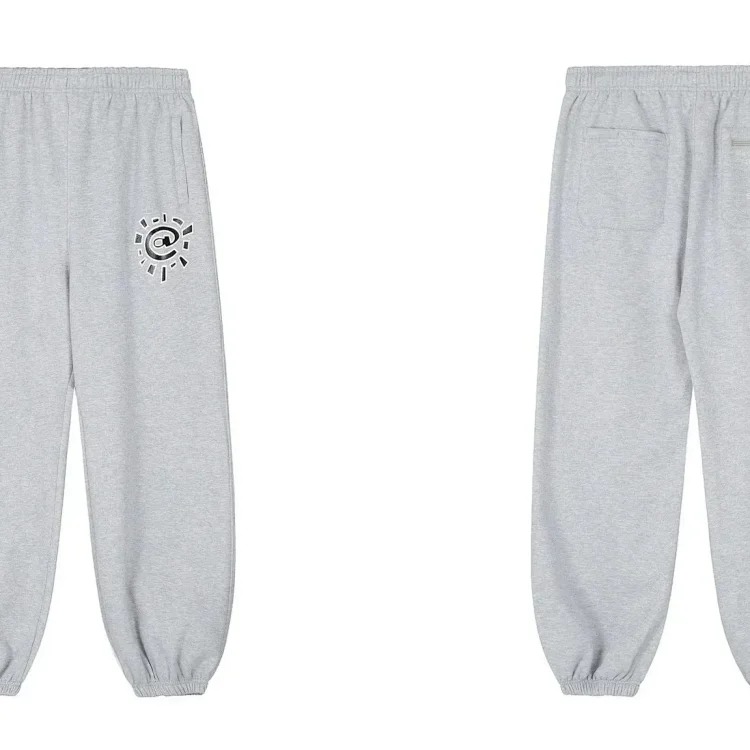 Sun roll plus velvet sweatpants hip-hop American retro high street loose casual sweatshirt-CY