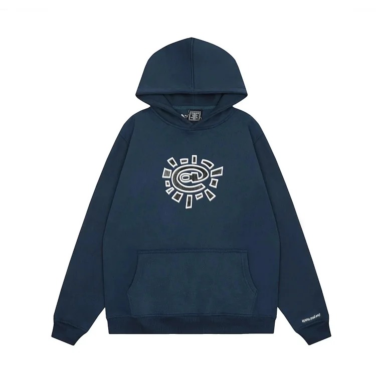 Sun roll plus velvet sweatpants hip-hop American retro high street loose casual sweatshirt-CY