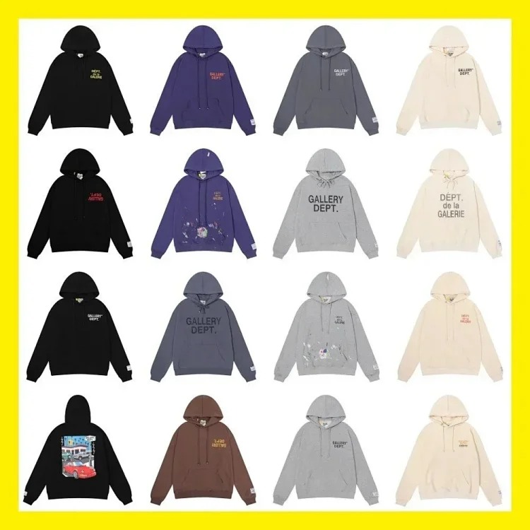 GALLERY DEPT, the niche beauty trend, Hollywood-limited James style hand-painted splash lettering hooded sweatshirt