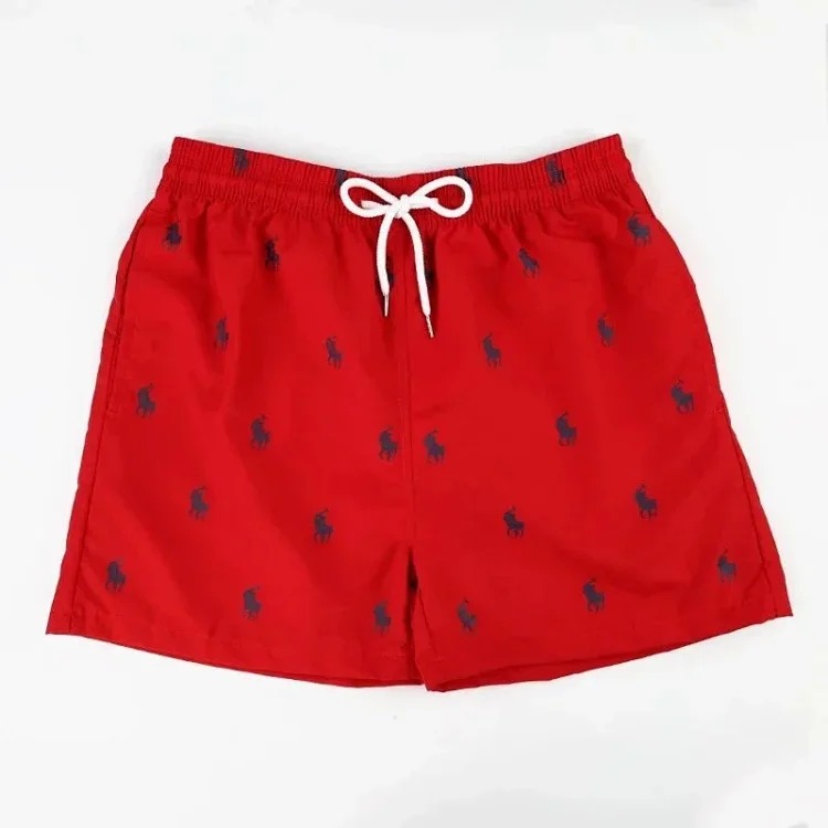 Shorts men's summer thin outer wear quick-drying beach pants straight loose large printed simple casual three-quarter -CY