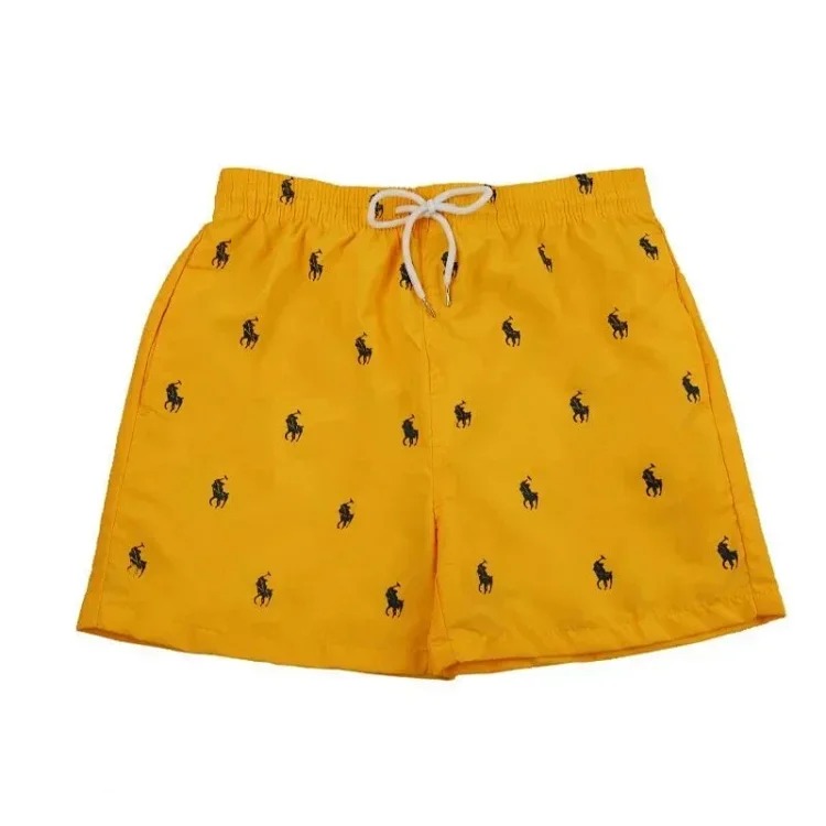 Shorts men's summer thin outer wear quick-drying beach pants straight loose large printed simple casual three-quarter -CY
