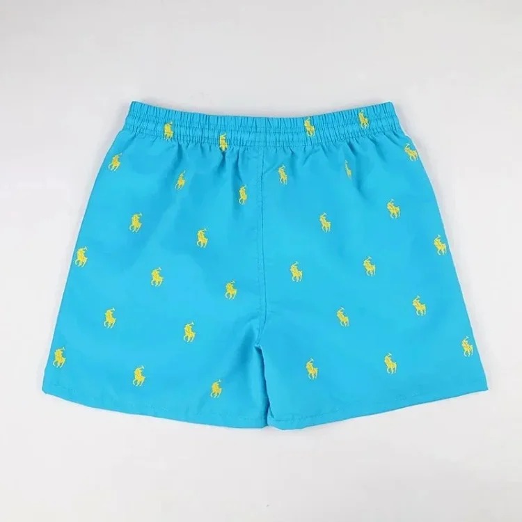 Shorts men's summer thin outer wear quick-drying beach pants straight loose large printed simple casual three-quarter -CY