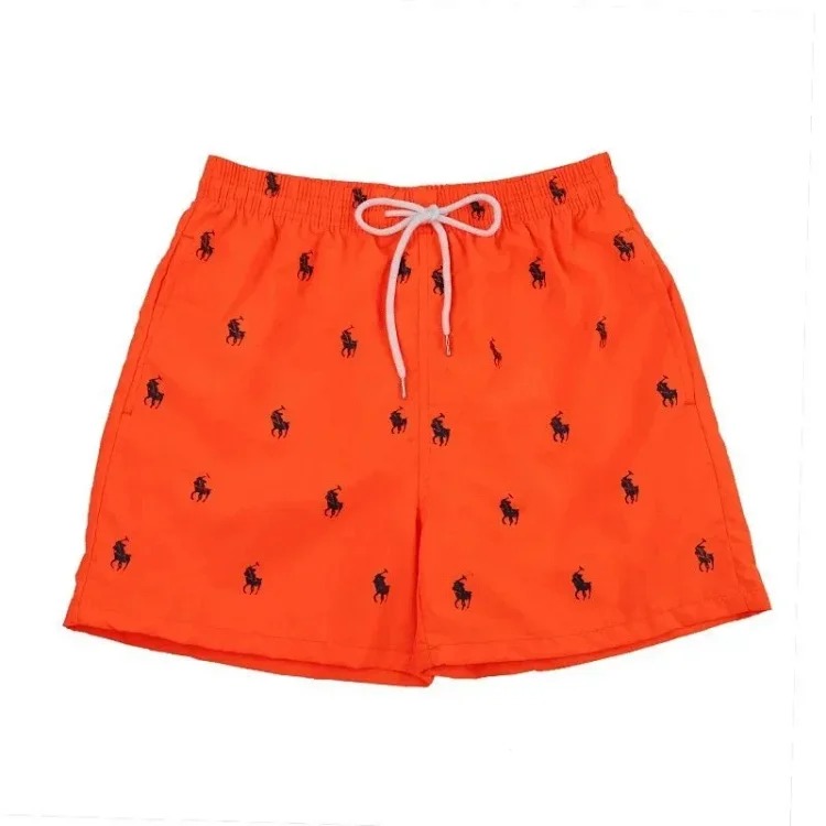 Shorts men's summer thin outer wear quick-drying beach pants straight loose large printed simple casual three-quarter -CY