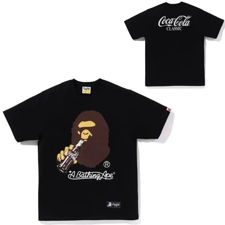 Japanese trendy brand APE Miami International co-branded loose sports camouflage cotton men's and women's short-sleeved T-shirts cross-border image 2