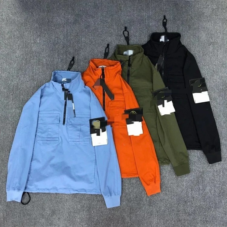 2025 new nylon material classic armband men's and women's half zipper pullover jacket - CY