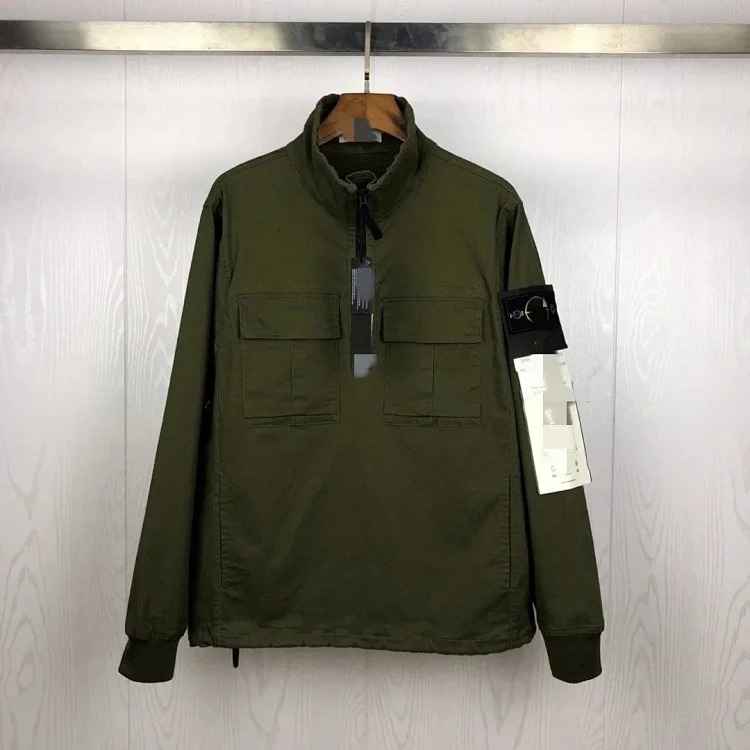 2025 new nylon material classic armband men's and women's half zipper pullover jacket - CY
