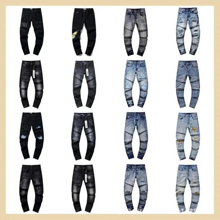 Youthful trendy distressed jeans