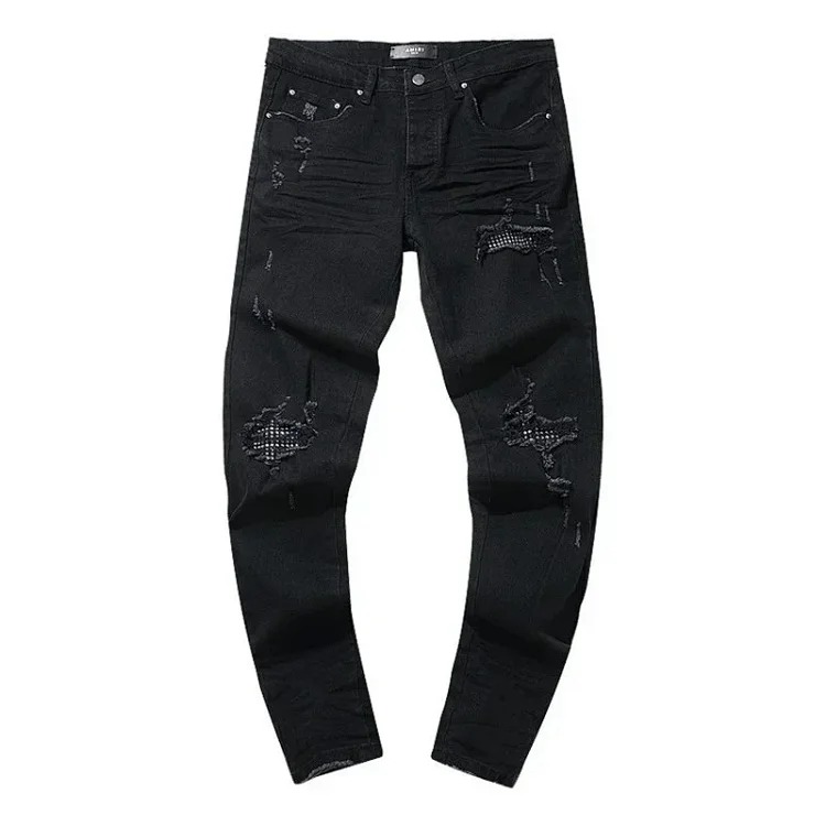 Youthful trendy distressed jeans image 2