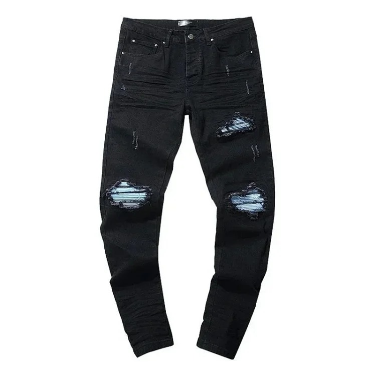 Youthful trendy distressed jeans image 4