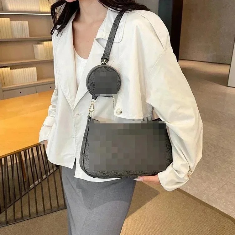 Gs simple print Guijia mother-in-law bag armpit bag dumpling bag fashionable crescent bag single shoulder handbag for women