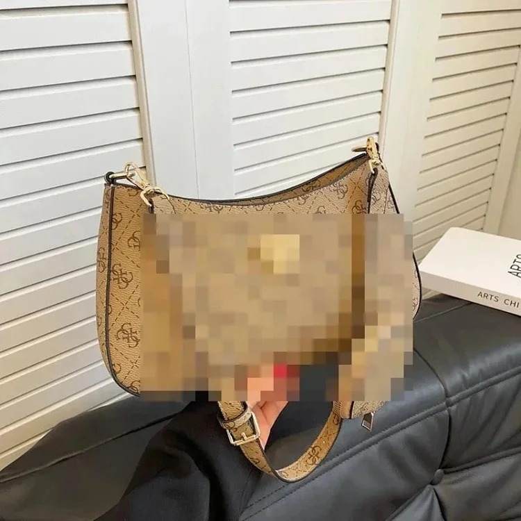Gs simple print Guijia mother-in-law bag armpit bag dumpling bag fashionable crescent bag single shoulder handbag for women