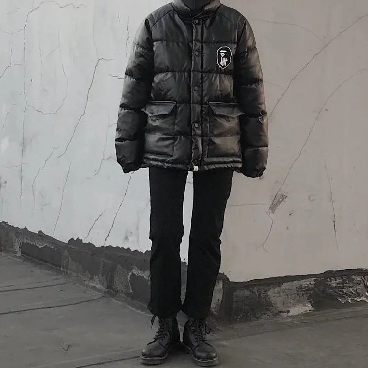 Joint wallet, ape head logo down jacket, cotton coat