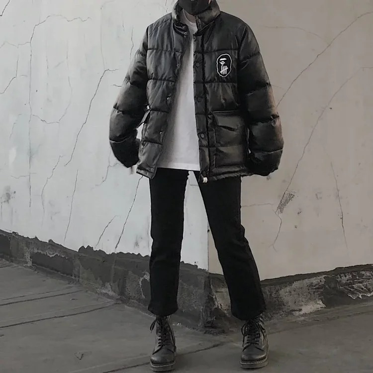 Joint wallet, ape head logo down jacket, cotton coat