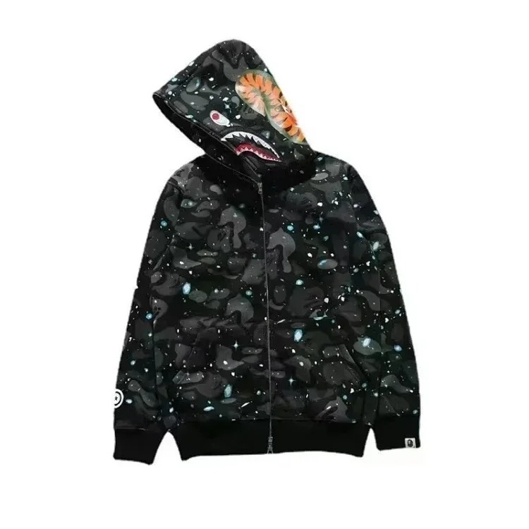 Printed fashion hooded jacket