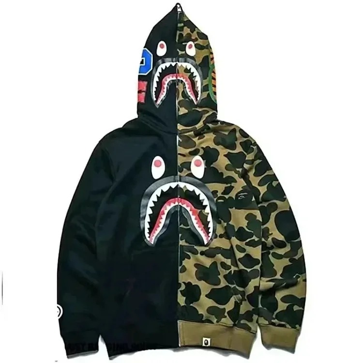Printed fashion hooded jacket
