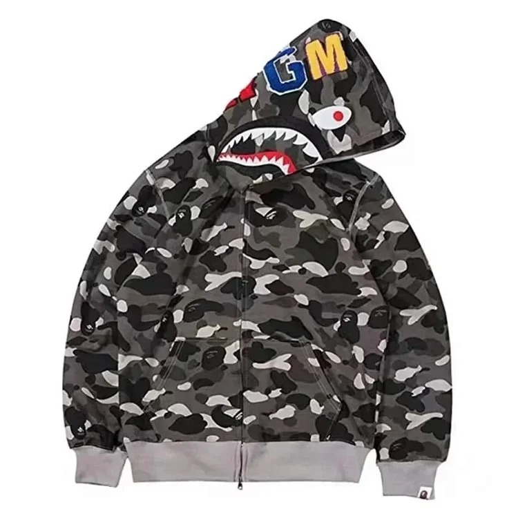Printed fashion hooded jacket