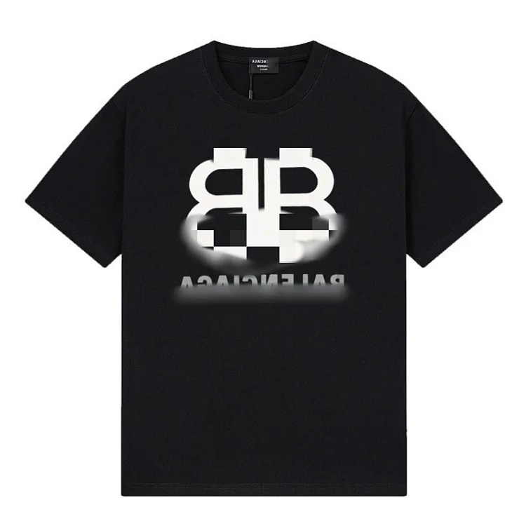 26s cross-border hot style classic stone Bajia T-shirt pattern round neck men and women same style island couple correct loose type image 6