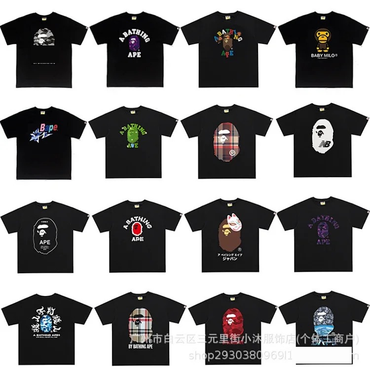 Cross-border foreign trade trendy short-sleeved men's letter printed American street pure cotton loose couple casual T-shirt half-sleeved shirt