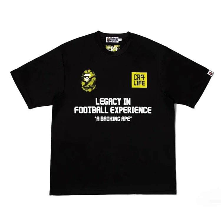 Cross-border supply foreign trade wholesale trendy brand BAPE ape-head short-sleeved 240g shark top T-shirt half-sleeved T-shirt 23