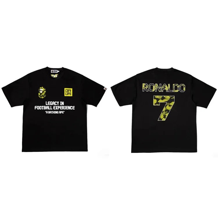 Cross-border supply foreign trade wholesale trendy brand BAPE ape-head short-sleeved 240g shark top T-shirt half-sleeved T-shirt 23 image 2