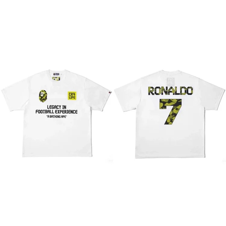 Cross-border supply foreign trade wholesale trendy brand BAPE ape-head short-sleeved 240g shark top T-shirt half-sleeved T-shirt 23 image 3
