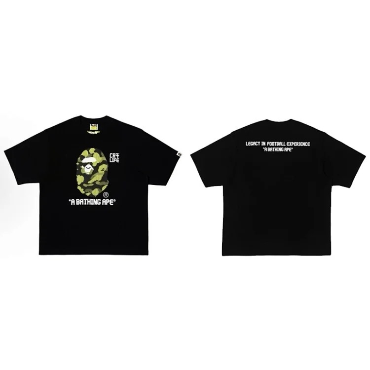 Cross-border supply foreign trade wholesale trendy brand BAPE ape-head short-sleeved 240g shark top T-shirt half-sleeved T-shirt 23 image 4