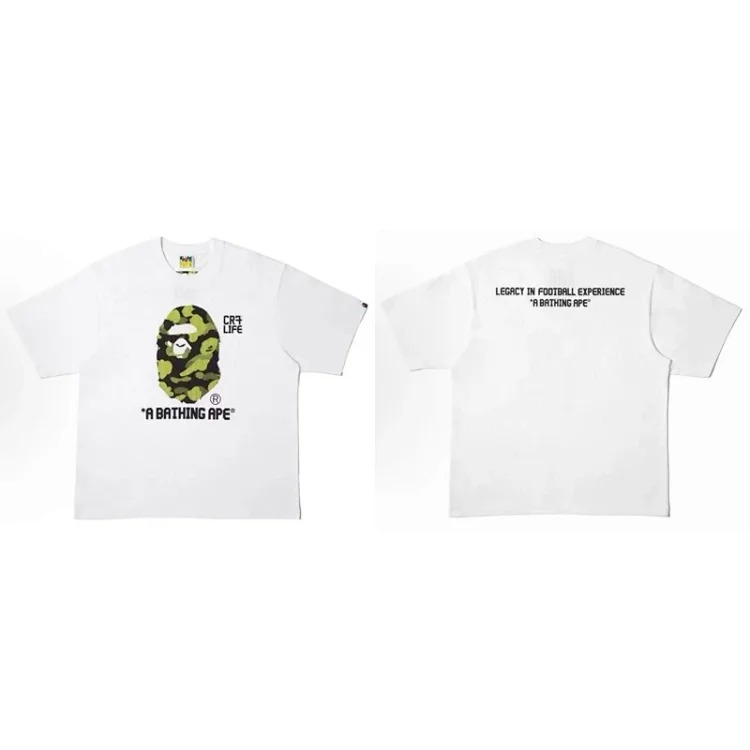 Cross-border supply foreign trade wholesale trendy brand BAPE ape-head short-sleeved 240g shark top T-shirt half-sleeved T-shirt 23 image 5