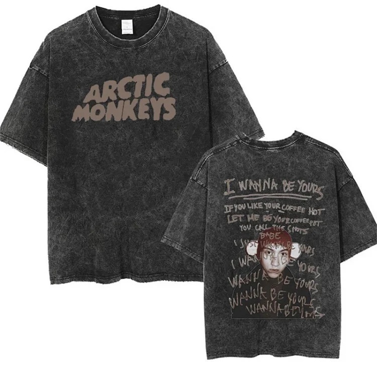 Shirt tour track retro shirt women t washed music men monkey arctic single rock t punk hip hop