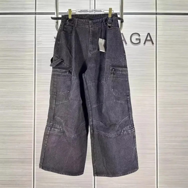 High Autumn and Winter Fashion Brand Paris B Classic Loose Casual Washed Trousers Comfortable Slim Fit Je