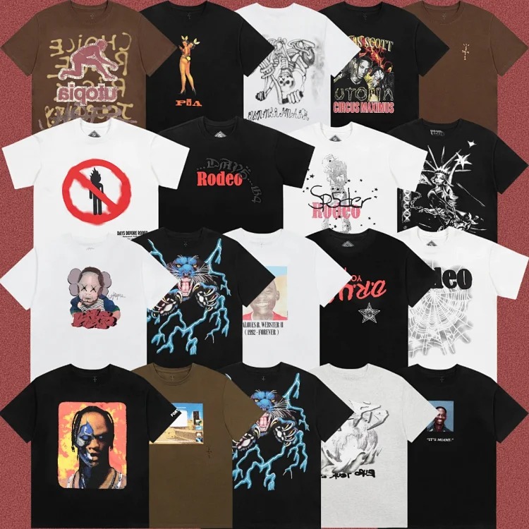 High TRAVISSCOTT short-sleeved 2025 joint limited edition West Coast trend TS same style T-shirt