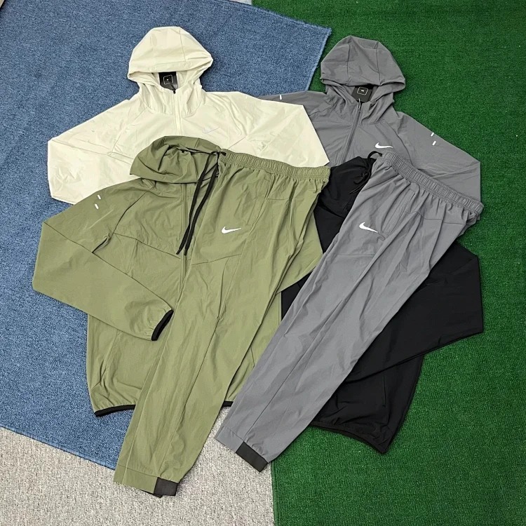 New autumn and winter quick-drying sports hooded windproof suit loose casual trousers men's thin quick-drying trousers