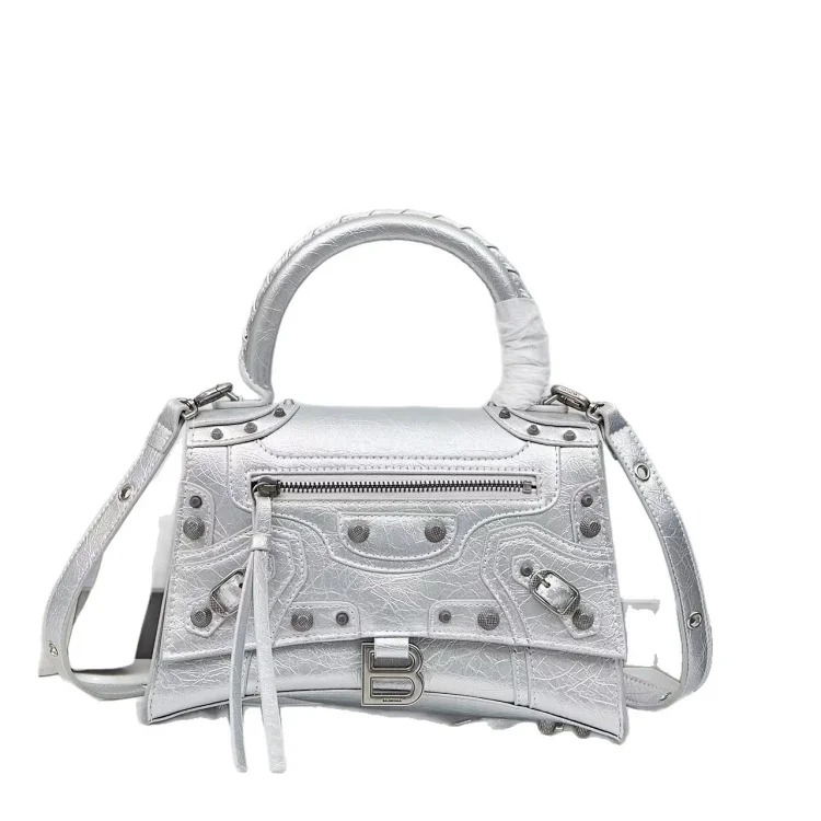 Hermes B's Rivet Motorcycle Bag Sweet Cool Handbag Genuine Leather Bag Women's 2023 New Trendy Single Shoulder Messenger Bag Hourglass Bag