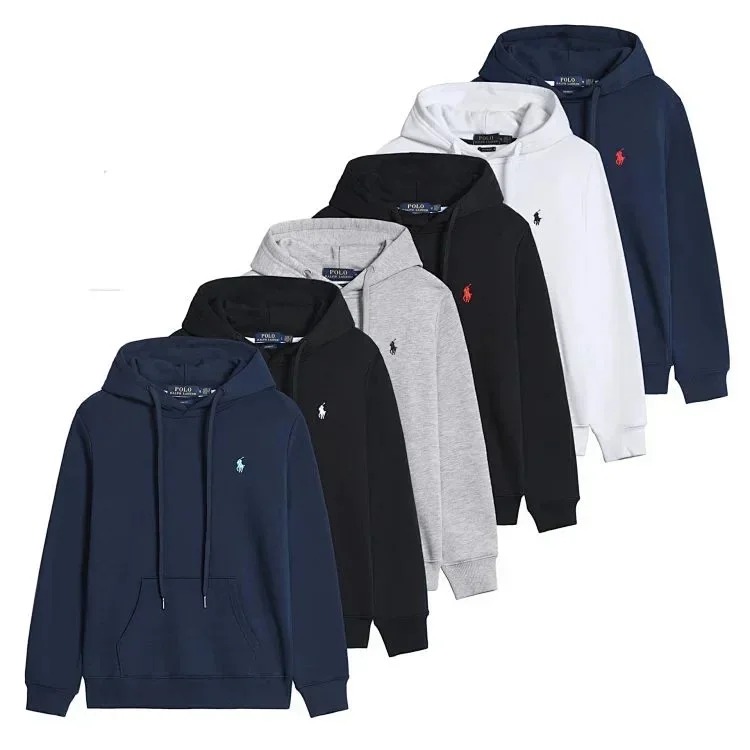 Fashion men's sweatshirt spring and zipper pullover cardigan sports hooded casual top long-sleeved coat pony