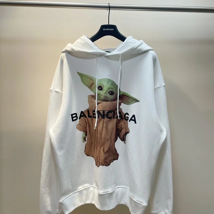 Balenciaga Baby Yoda print hoodie