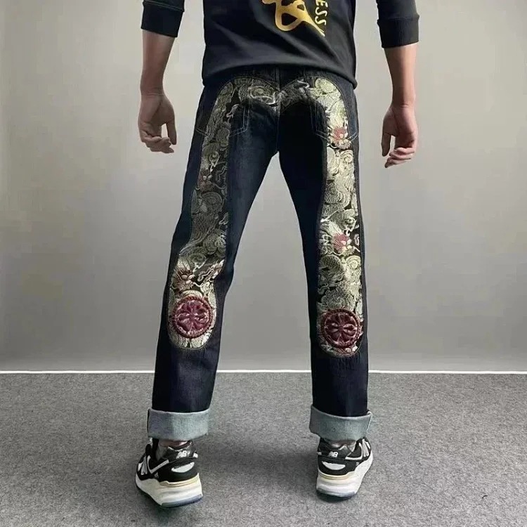 KK12-TOP quality fashionable retro hip-hop jeans image 4