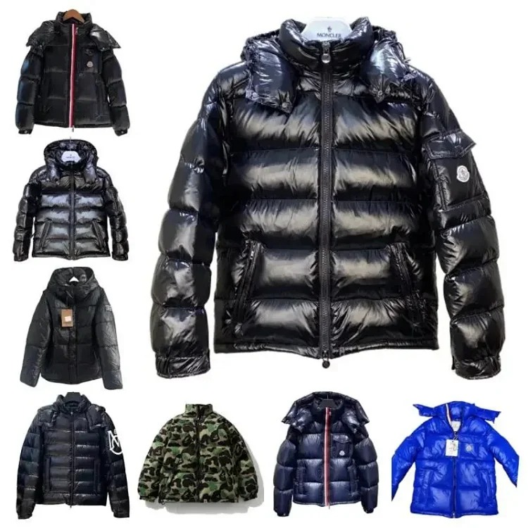 Ins down jacket star Maya ribbon classic removable hood warm down