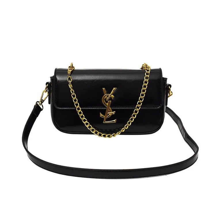 Fendi High-end texture underarm women's bag 2026 new glossy trendy handbag, versatile, fashionable, simple, foreign style baguette bag