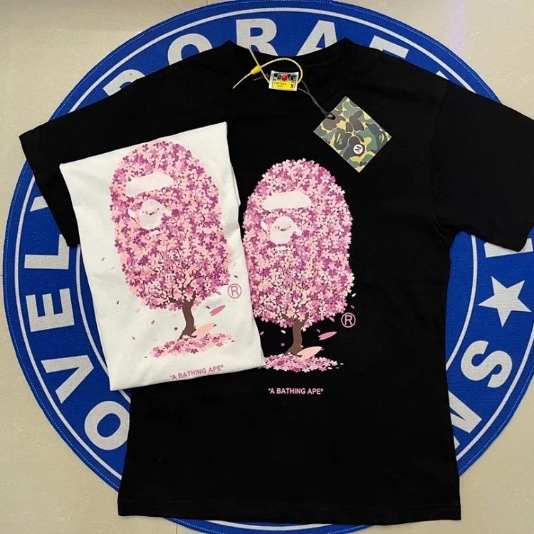 Ape Head Sakura Tree Short Sleeve T-Shirt