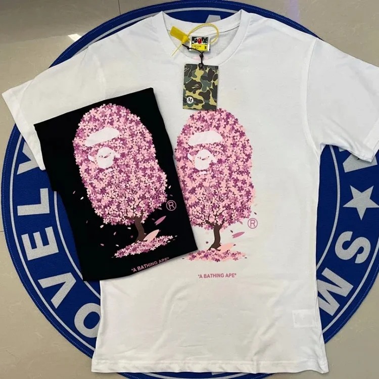 Ape Head Sakura Tree Short Sleeve T-Shirt