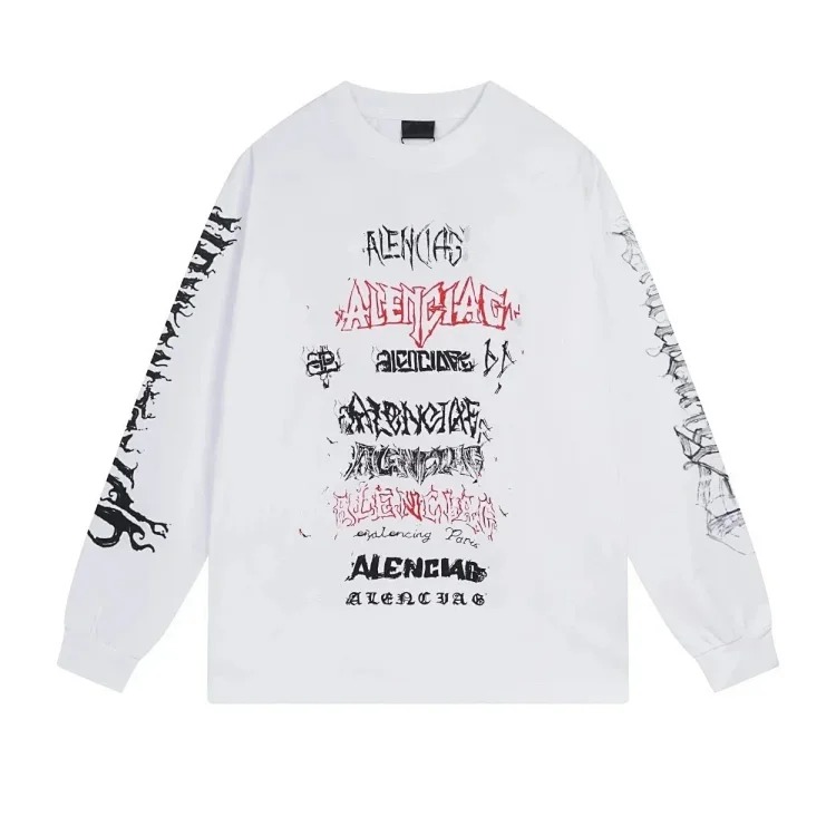 Heavy B home/Paris. 2024 new style. Year of the Dragon limited print long-sleeved T-shirt, loose for men and women.