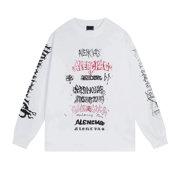 Heavy B home/Paris. 2024 new style. Year of the Dragon limited print long-sleeved T-shirt, loose for men and women.