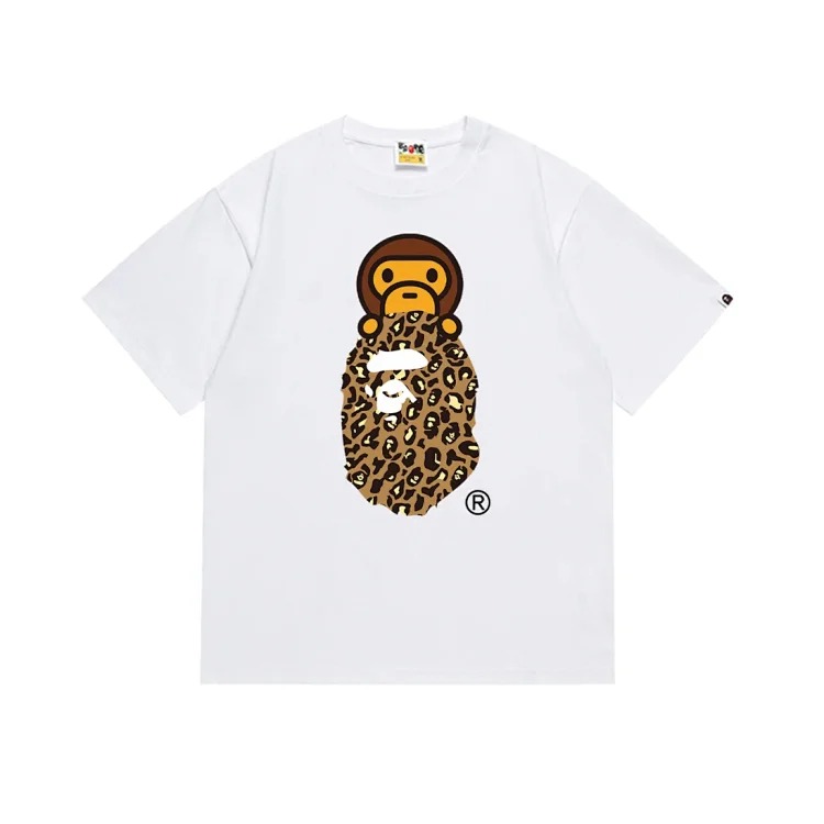 Camouflage short-sleeved round-neck T-shirt for men and women