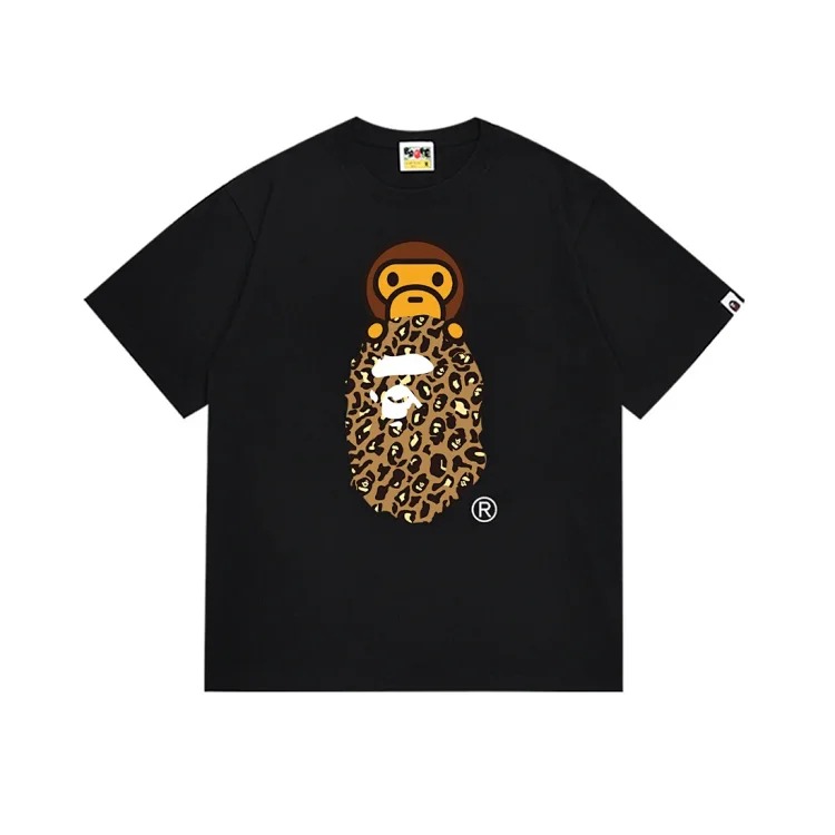 Camouflage short-sleeved round-neck T-shirt for men and women