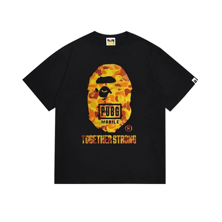 Camouflage short-sleeved round-neck T-shirt for men and women