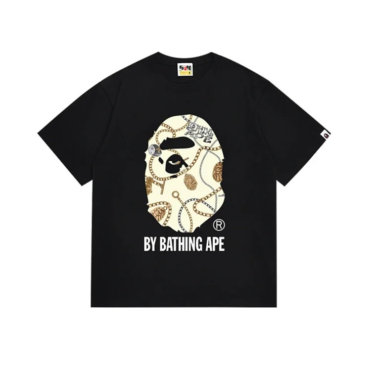 Camouflage short-sleeved round-neck T-shirt for men and women