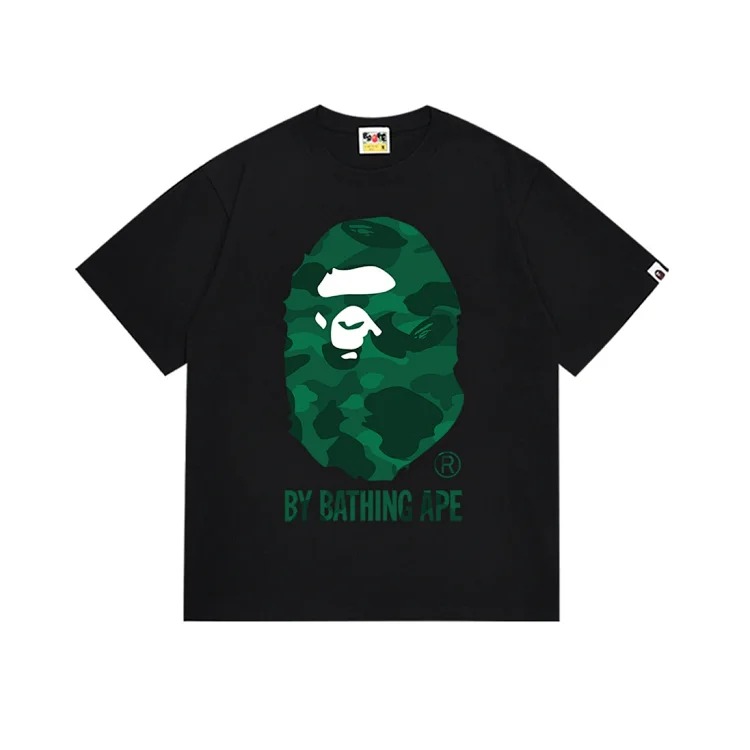 Camouflage short-sleeved round-neck T-shirt for men and women