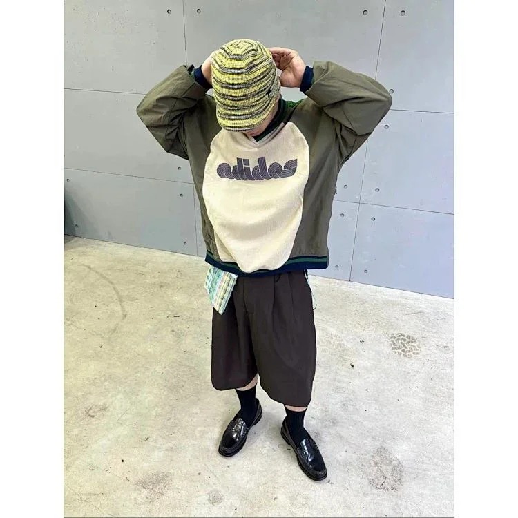 The imaginative tennis style AD x Brain Dead joint v-neck long-sleeved jersey sweatshirt
